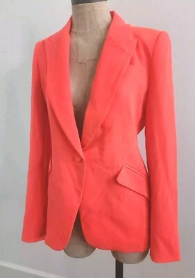 Generation Love Hudson Crepe Blazer Orange Small Revolve Work Jacket Top Wedding