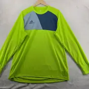 Adidas Climalite Assita 17 Men Size XL Soccer Goalkeeper L/S Solar Slime Jersey