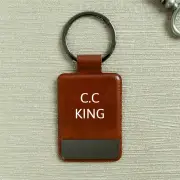 Personalised Brown Key Ring