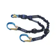 Dbisala Force2 Elastic Tie-Off Shock Absorbing Lanyard, 6 Ft, Self-Locking Snap