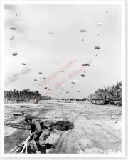WWII Silver Halide Photo 503 PIR Airborne Paratroopers At Noemfoor Island