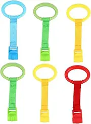 ERINGOGO Walking Assist Tools for Infants 6pcs Crib Hanging Pull Rings Toddler Safety Toys
