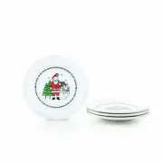 Fiesta® 7.25" Round Salad Plates (Set of 4) | Christmas Whimsy (White)