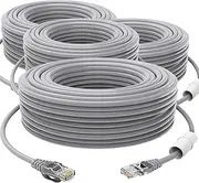 GWFIBER cat 5e ethernet Cable 100 ft Heavy Duty Internet Cable 100 ft(30 Meter) CAT5/CAT5e Network Cable 100 ft (4 PCS)