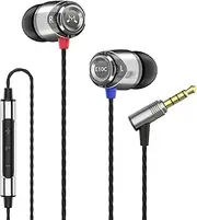 SoundMAGIC E10C Wired Earbuds with Microphone HiFi Stereo Earphones Noise Isolating in Ear Headphones Powerful Bass Tangle Free Cord (Gunmetal)