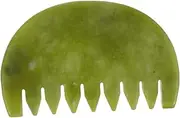 GOOHOCHY 1Pc Jade Stone Scraping Comb Portable Scraping Massage Tool for Scalp Relaxation Increases Blood Flow Reduces Stress for Daily Use and Wellness