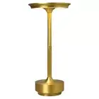 LED Table Lamp Metal Bedside Lamp 3 Colors for Bedroom Study Room (Gold) HOT