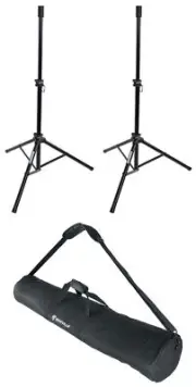 (2) Samson LS40 Speaker Stands w/Locking Clamps For Expedition XP106, XP106w+Bag