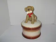 Ceramic Dog with Bone Cookie Jar