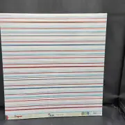 We R Memory Keepers Patterned Paper Red & Blue Freedom Stripes 12 X 12 New