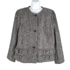Talbots Tweed Blazer Jacket Size 20 Ruffle Polyester Wool Acrylic NWT CJ-1393