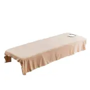 Flannel Velvet Massage Table Cover for Cosmetic Bed, 31x75 Inch Camel Spa Sheet