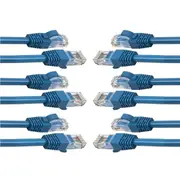 6PK Cruxtec 0.5m CAT6/RJ45 Network Lead Cable LAN Ethernet Internet Cord Blue
