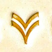Craft Sha Leathercraft Tool 10x8mm E262 Chevron Symbol Custom Leather Stamp