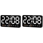 2X Digital Wall Clock, 9Inch LED Digital Clock Display with 12/24H, Big1889