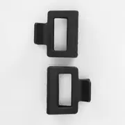 OXX Haircare 2 Pack Black Small Rectangle Matte Claw Hair Clips