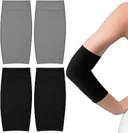[YIYUIUR] 2 Pack Elbow Compression Sleeve for Women and Men Upper Arm Cover for Picc Line, Soft Microfiber Arm Sleeve Support for Tennis Elbow Golf Elbow