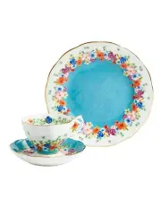 [Royal Albert] 100 Years Teacup Saucer Plate 3 Piece Set in Mixed