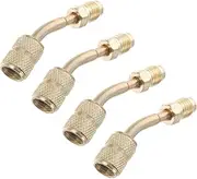 HEALEEP 4pcs Air Conditioner Fluorine-added Converter Refrigerant Charging Adapter for Mini Split Hvac System