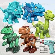 Kids Toys Stem Dinosaur Toy - Take Apart Dinosaur Toys for Kids 3-5 5-7 | Construction Building Boy Toys with Electric Drill | Dinosaur Toys Birthday Easter Gifts Kids Boys Girls 3 4 5 6 7 8 Year Old