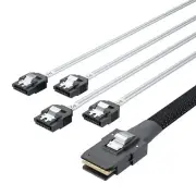 Mini SAS 36Pin SFF-8087 Male to 4 SATA 7Pin Female Cable - Interal Forward Br...