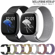 For Fitbit Versa 4/Sense 2 Metal Milanese Band Magnetic Mesh Loop Watch Strap