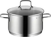 [WMF] Astoria Cooking Pot Large 20 cm Glass Lid Induction 3.3 L Cromargan Polished Stainless Steel Uncoated