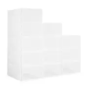 Luxsuite 12PCS Large Stackable Plastic Shoe Boxes