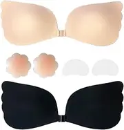 [Generic] Strapless Sticky Bra | Push up Sticky Bra | Invisible Backless Viscous Underwear for Dress Party Beach Wedding Swimsuits