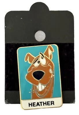 1990s Scooby Doo Pin Personalized Heather Enamel Pin Goofy Dog Cartoon Collectib