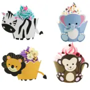 Animal Theme Party Paper Candy Holder Birthday Jungle Party Cupcake Wrappers