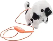 Abaodam Electric Walking Puppy Interactive Plush Dog That Barks Shakes Tail Walks Realistic Small Pet for Adorable Companion for Party Favor