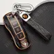 精品💯適用於PORSCHE 保時捷鑰匙套 Macan 鑰匙皮套 瑪卡 Cayenne 凱宴 帕拉梅拉 鑰匙包 鑰匙圈