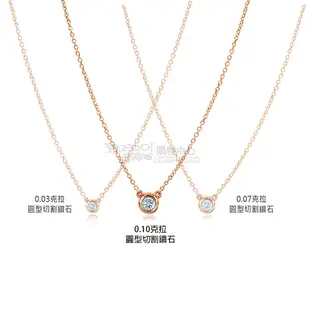 Tiffany & Co. 0.10克拉鑽石18K玫瑰金項鍊