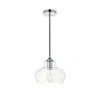 Living District Destry 1 Light Pendant Ceiling Light, Chrome LD2246C