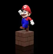 UNPAINTED Super Mario Brothers Bros 3D Printed Model Kit 7" Tall (2-23)