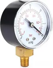 Portable Vacuum Pressure Gauge Air Compressor Gauge Dial Display Pressure Gauge Vacuum Gauge Vacuum Gage Precision Tester Barometer