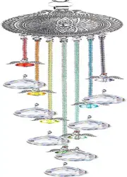 Hanging Crystals Suncatcher Ornament Guardian Angel Lotus Decor Rainbow Maker Ch