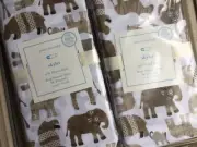 POTTERY BARN KIDS Skylar Animal Organic Cotton Nursery Crib Fitted Sheet Neutral
