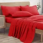 4 Piece Queen Bed Sheets Set - 1 Flat Sheet,1 Fitted Sheet and 2 Pillow Cases...