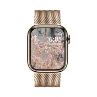 手錶錶帶 錶帶 防水錶帶 適用iwatch8錶帶S8蘋果手錶S7米蘭SE尼斯Applewatch7金屬磁吸S6夏天6代高級感5代ultra女款iphone男小眾智慧送硅膠保護殼