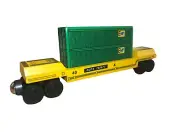Wooden Whittle Shortline Railroad EMP DOUBLESTACK INTERMODAL CAR