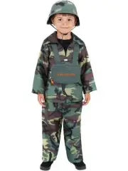 Army Military Soldier Camouflage Suit Fancy Dress Costume World Book Week