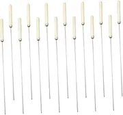 Generic 25Pcs Stainless Steel BBQ Skewers with Handles Durable Barbecue Needles for Grilling Chicken Lamb and More Comfortable Grip for