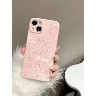 花朵兔子適用于一加11手機殼新款Ace2/2s菲林硬殼OnePlus9/8/7可愛10Pro保護套9r/9tr女款7tPro防摔ace全包5g