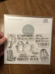 Close to My Heart CTMH-C1597 RAINY DAY Clear Stamp Set Umbrella Boots Splash New