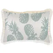 Cushion Cover-Coastal Fringe-Pineapples Seafoam-35cm x 50cm