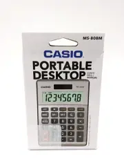 Casio MS-80BM Desktop Calculator for Cost/Sell/Margin, Brushed Nickel