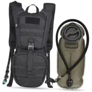 Tactical Molle Hydration Pack Backpack with 3L TPU Water Bladder, Black