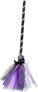 ERINGOGO 1Pc Creative Halloween Witch Besom Broom for Exquisite Witch Broom Ornament for Role Playing Strong Stability Fine Workmanship